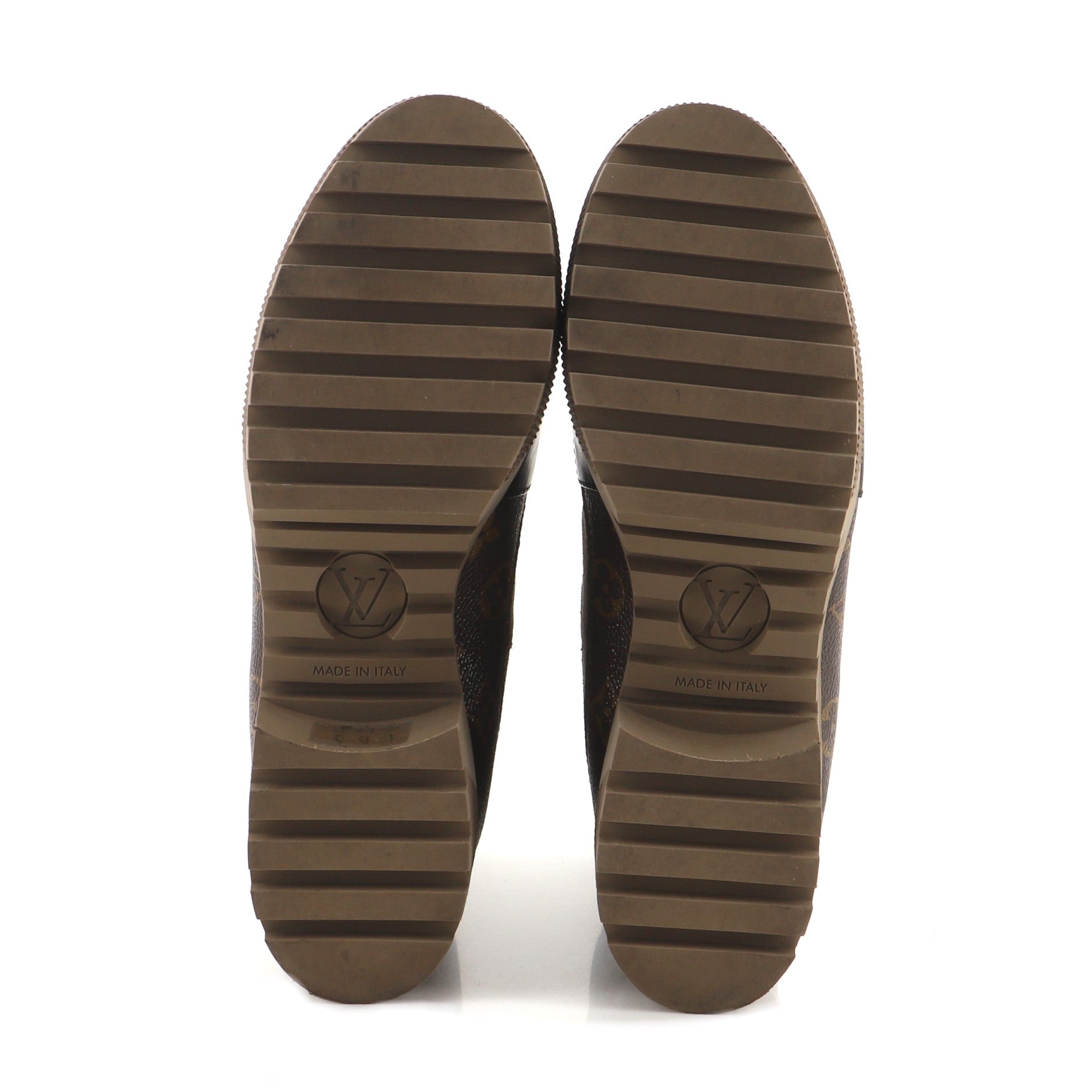 Women's Laureate Platform Desert Boots Suede with Monogram Canvas and Leather