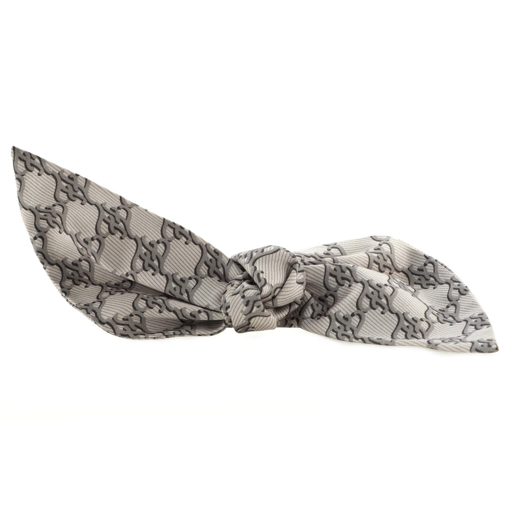 Karligraphy Bow Hair Clip Print Silk Twill
