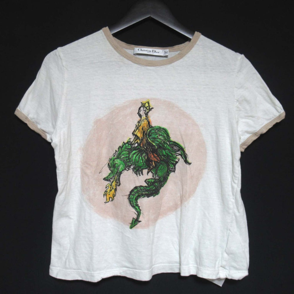 Christian Dior Print Cotton Linen Blend T-shirt