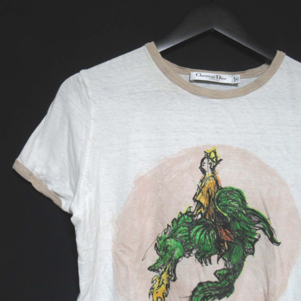 Christian Dior Print Cotton Linen Blend T-shirt
