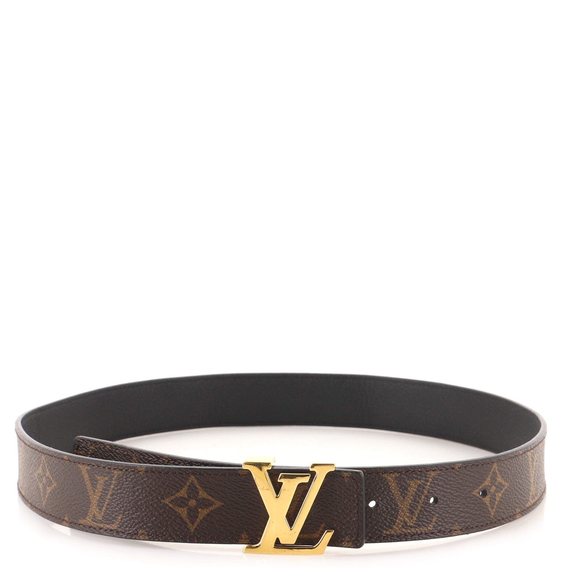 LV Initiales Reversible Belt Monogram Canvas and Leather Medium 75