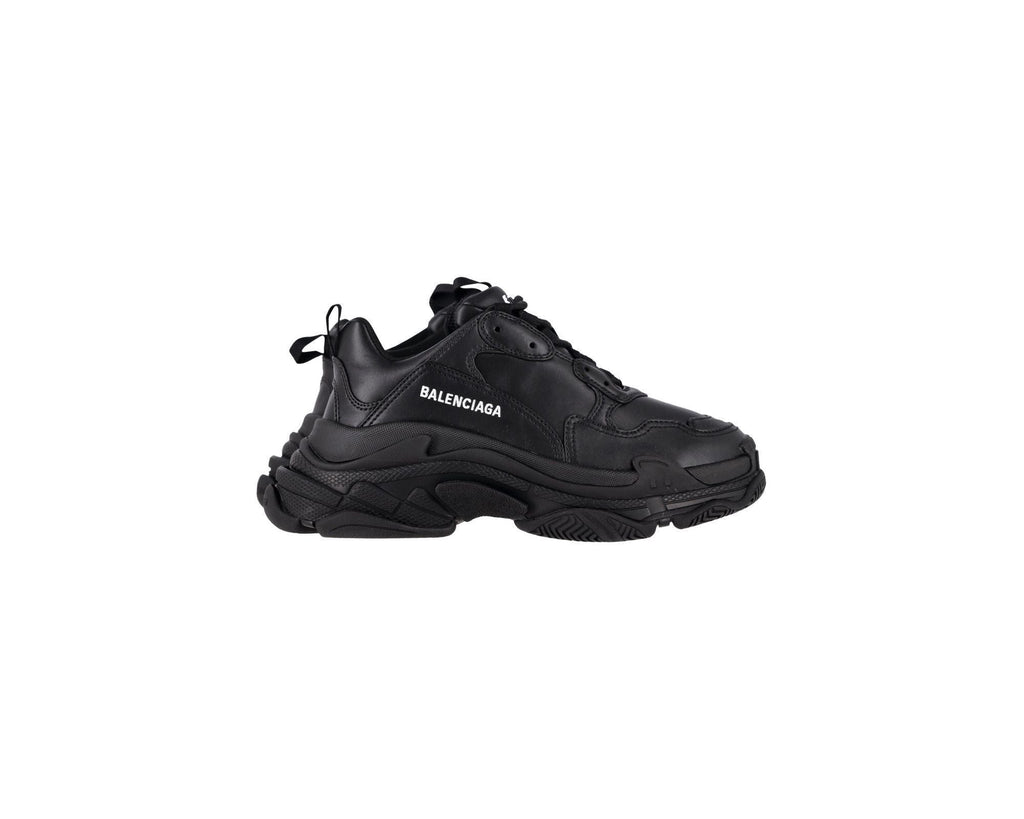Men's Balenciaga Triple S Sneakers in Black Polyurethane