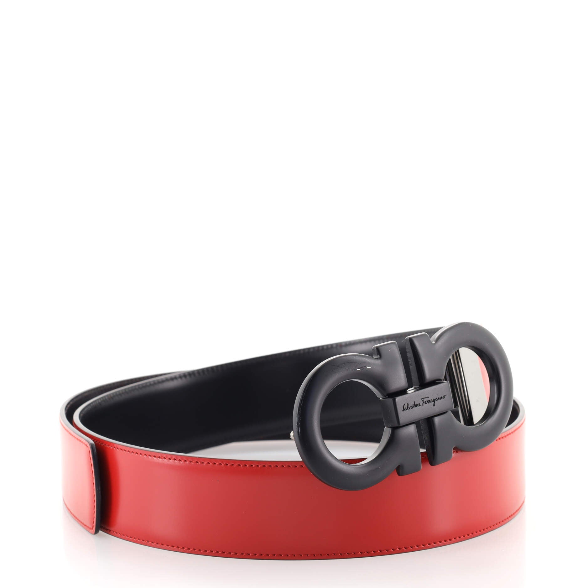 Gancini Belt Leather Wide 90