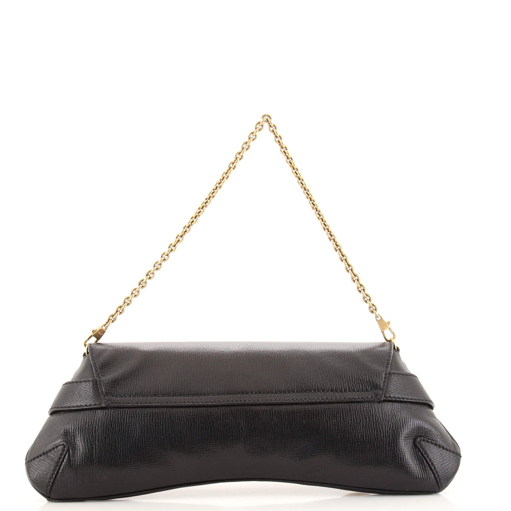 Horsebit Chain Clutch Leather Large