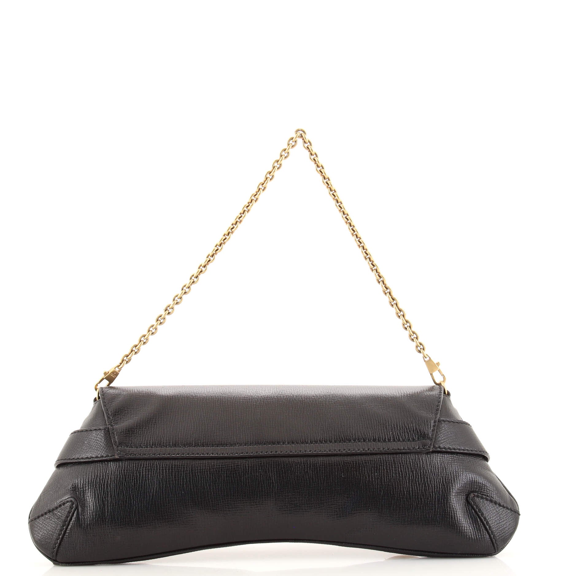 Horsebit Chain Clutch Leather Large
