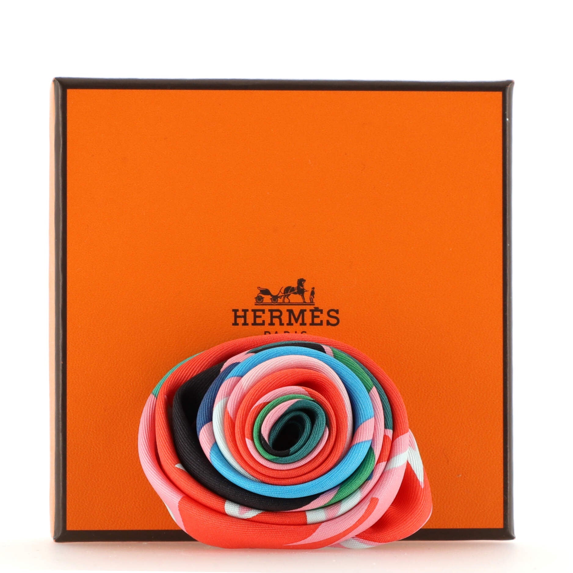 Rose Hair Clip Printed Silk