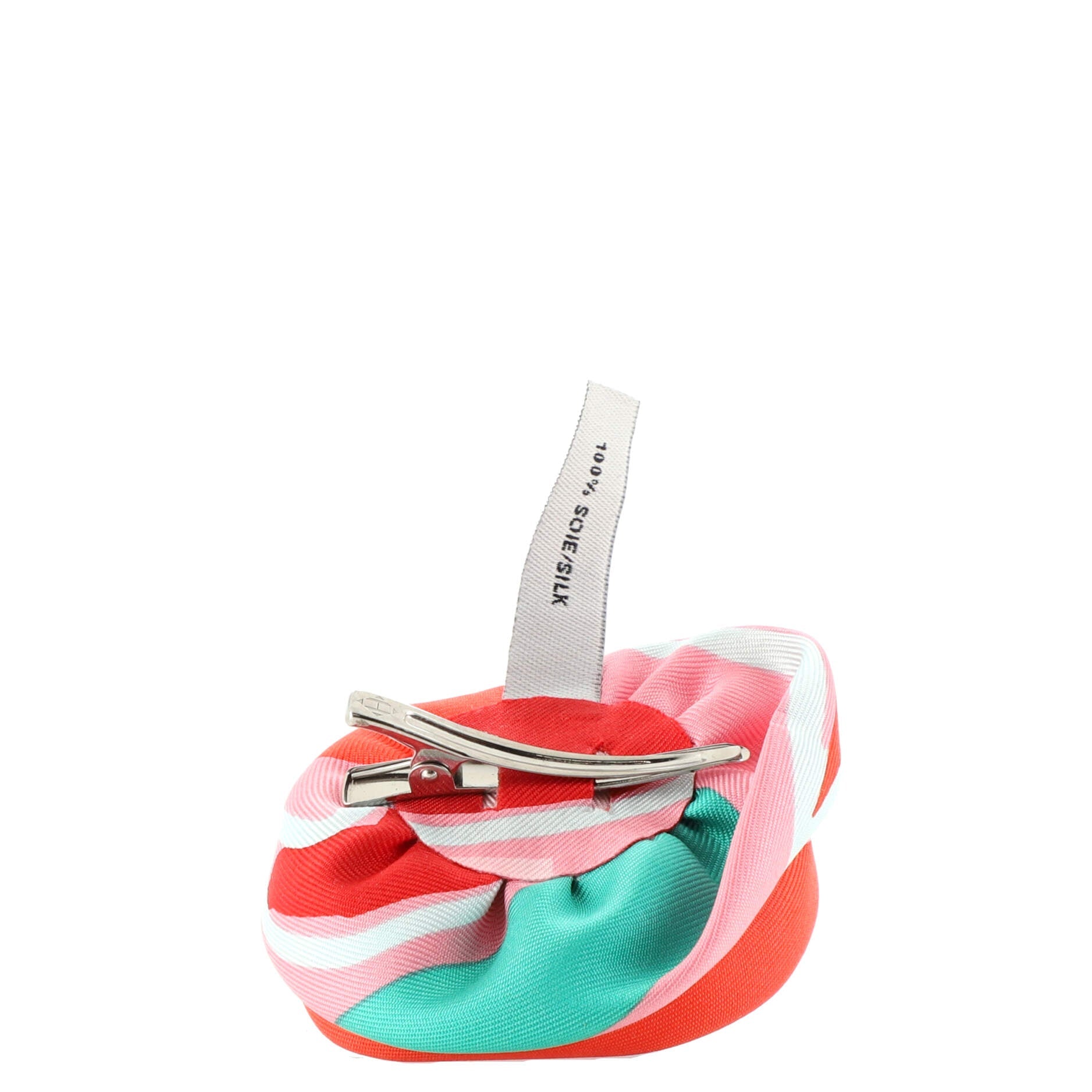 Rose Hair Clip Printed Silk