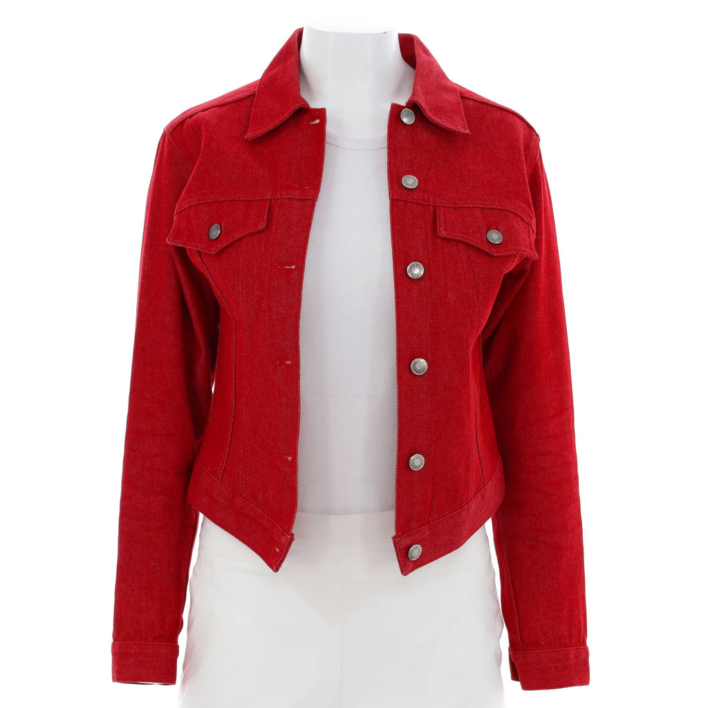 Women's Vintage Web Button Up Pocket Jacket Denim
