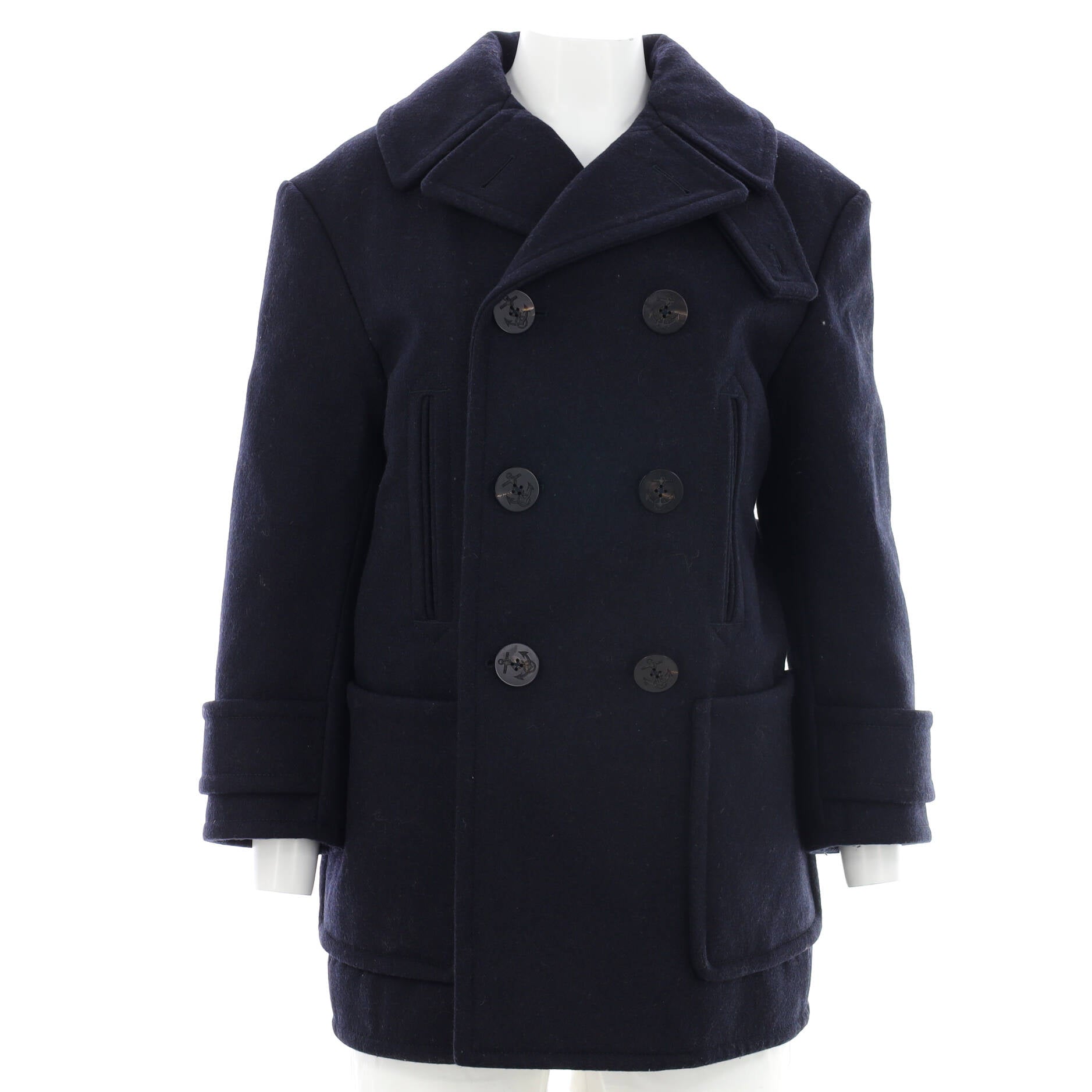 Women's Double Breasted Peacoat Wool