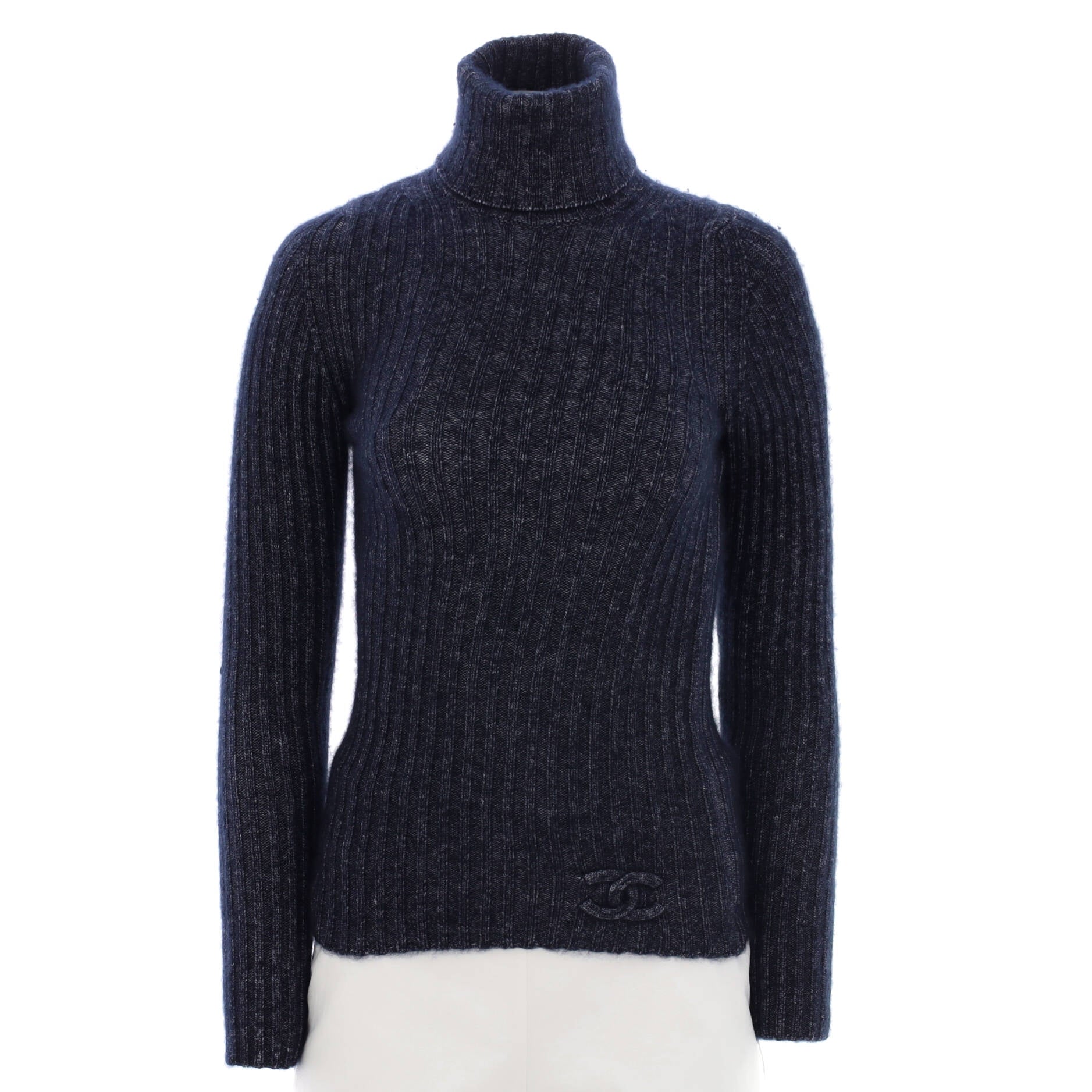 Women's CC Turtleneck Sweater Silk Blend