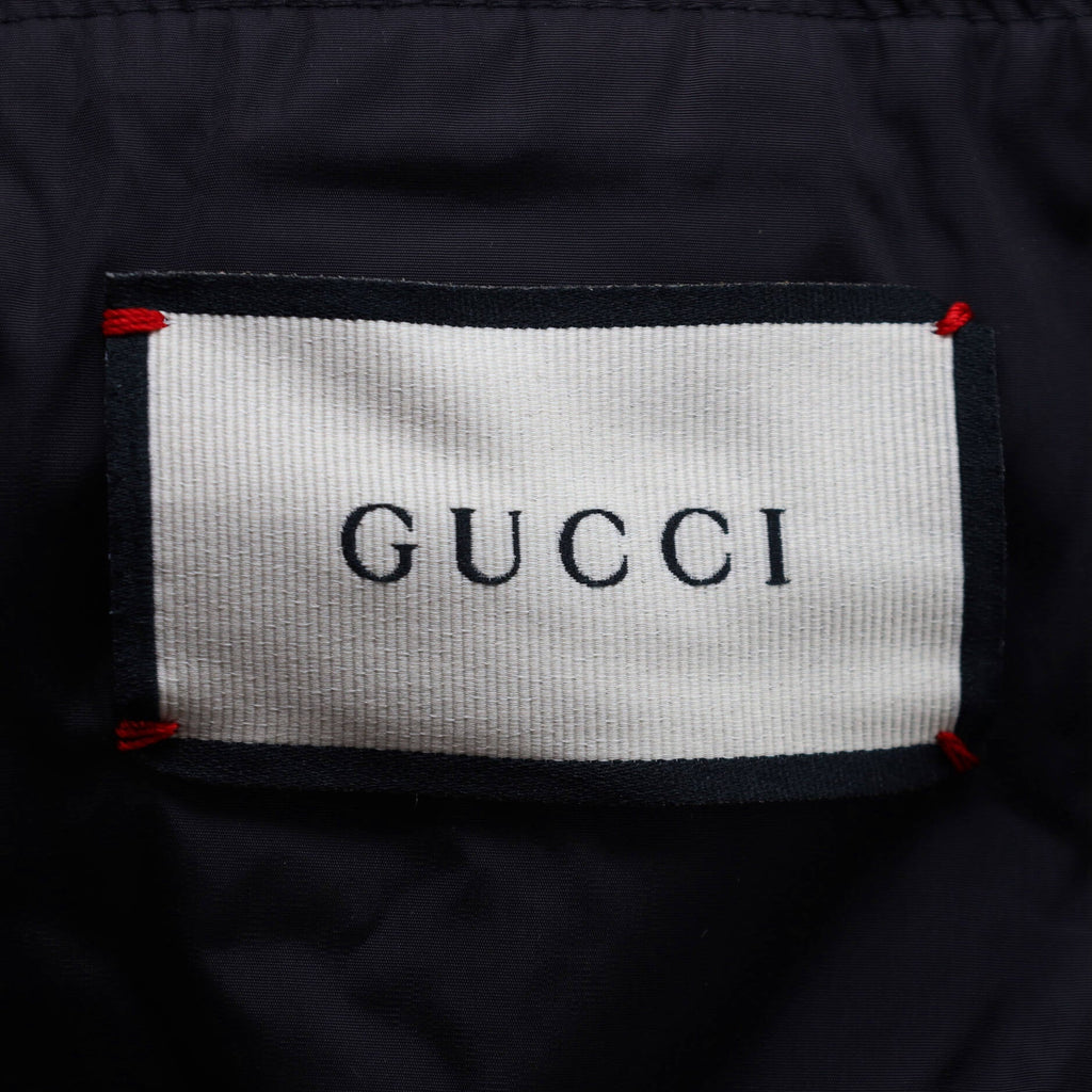 Men's Hooded Puffer Jacket Quilted GG Polyamide with Down