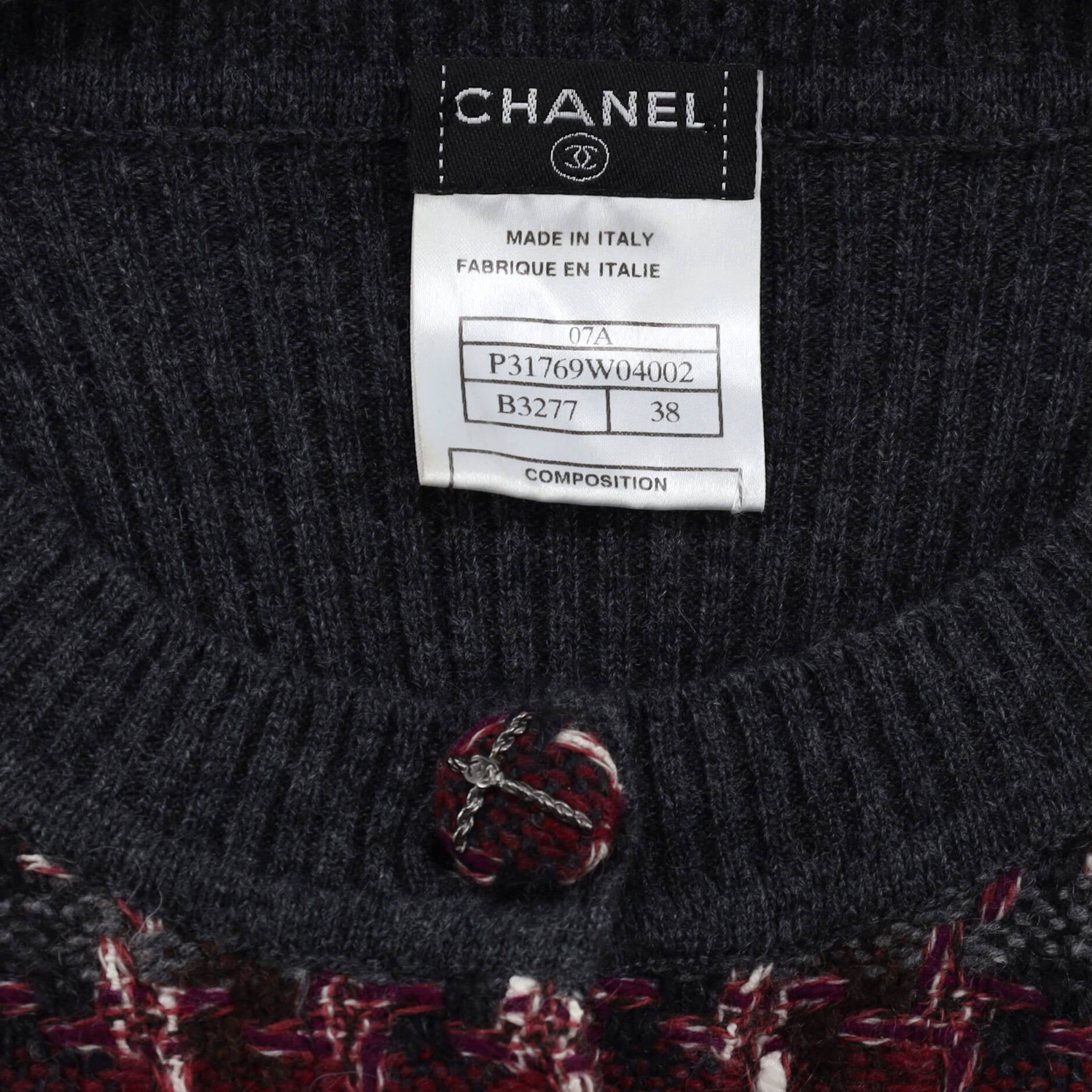 Women's Half Button Crewneck Sweater Cashmere with Tweed