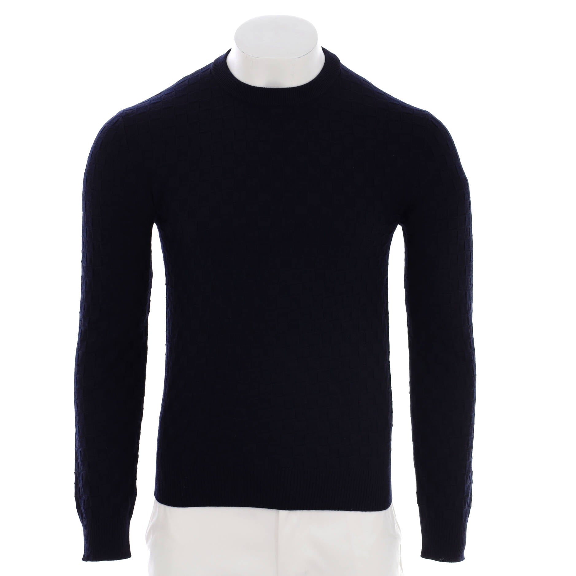Men's Damier Signature Crewneck Sweater Wool