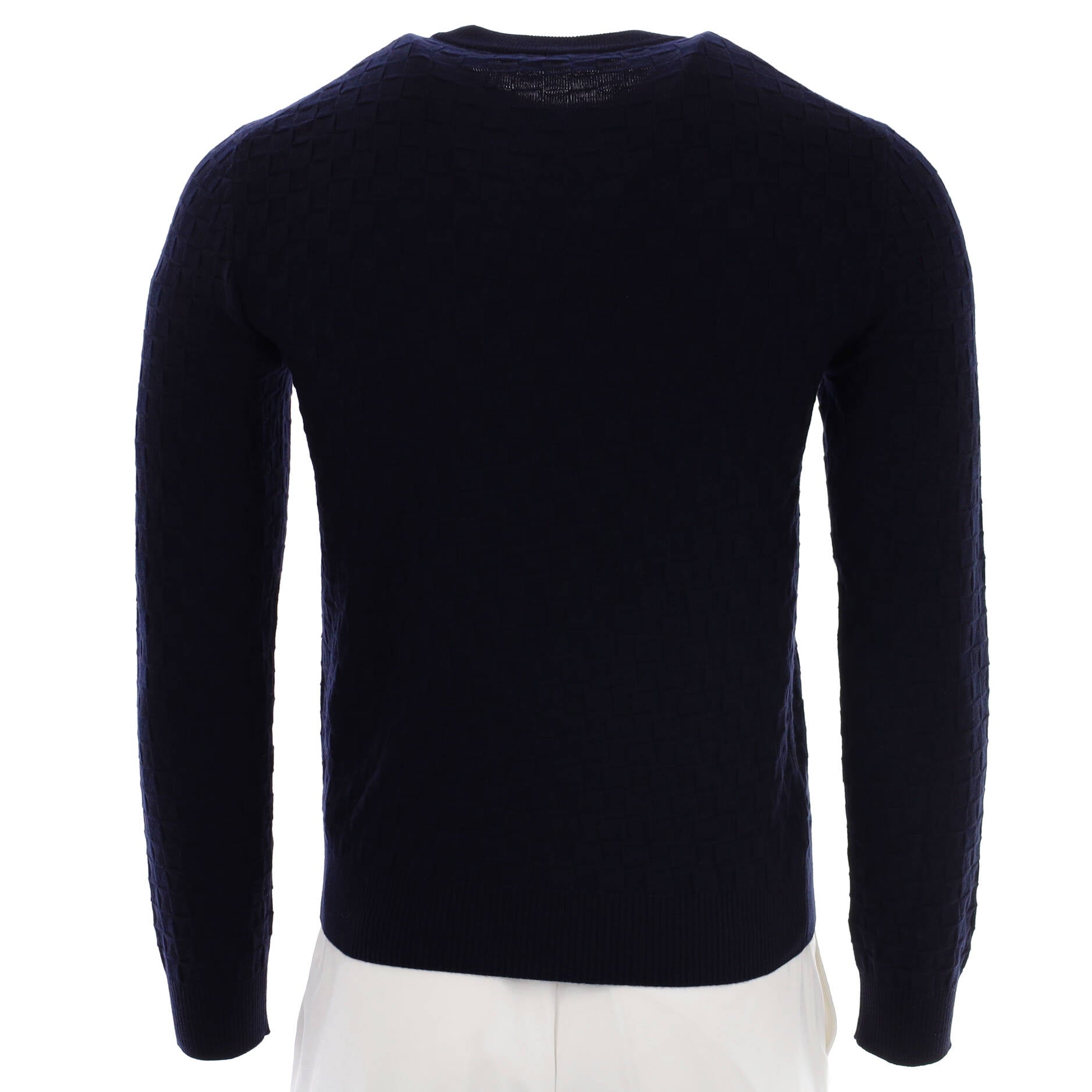 Men's Damier Signature Crewneck Sweater Wool
