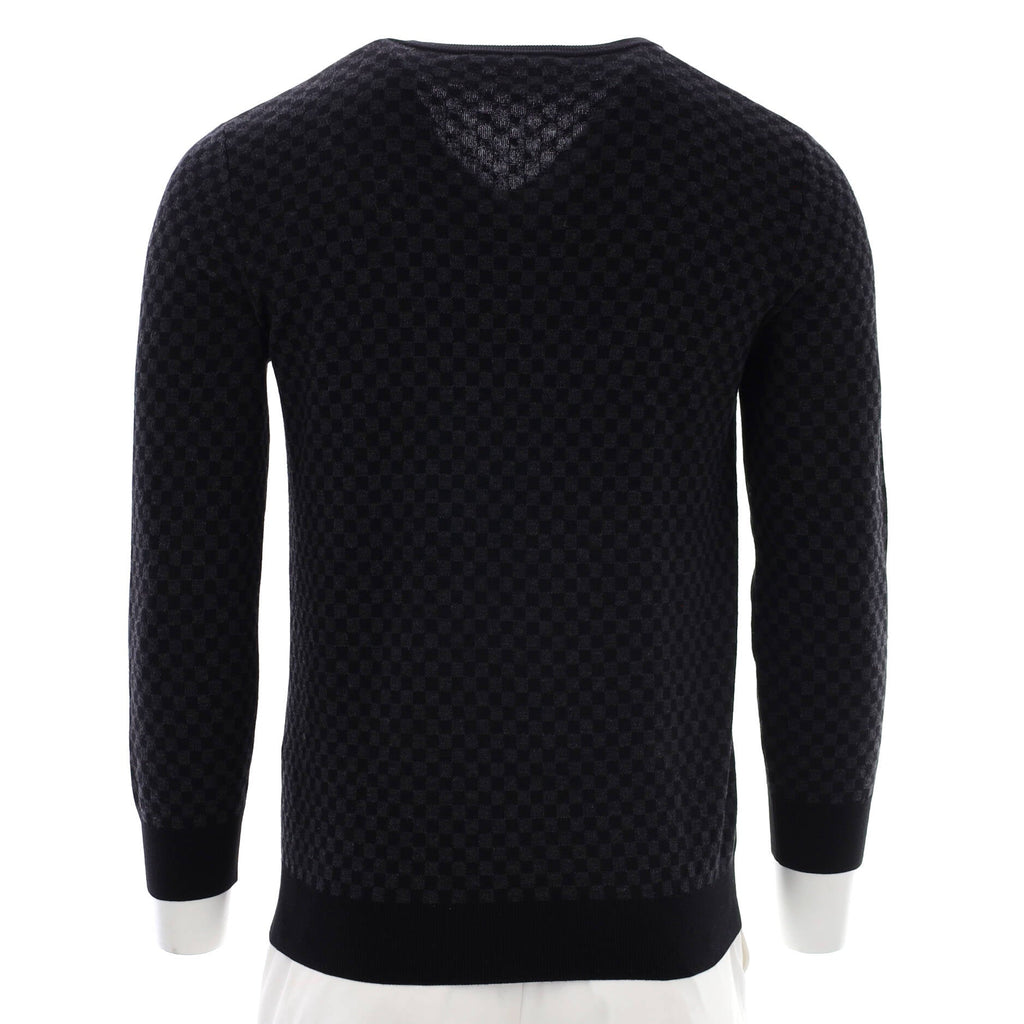 Men's Damier V-Neck Sweater Wool