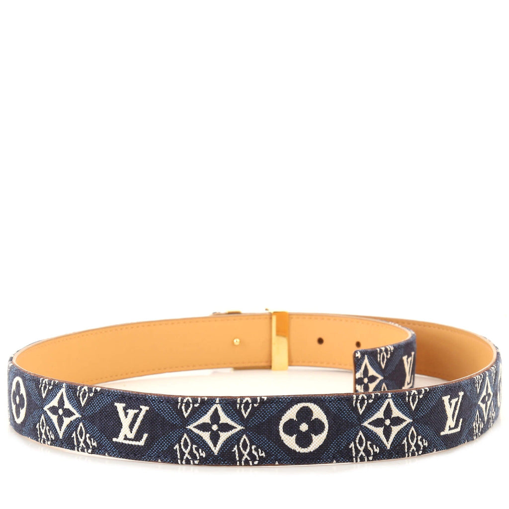 LV Initiales Belt Limited Edition Since 1854 Monogram Jacquard and Leather 85