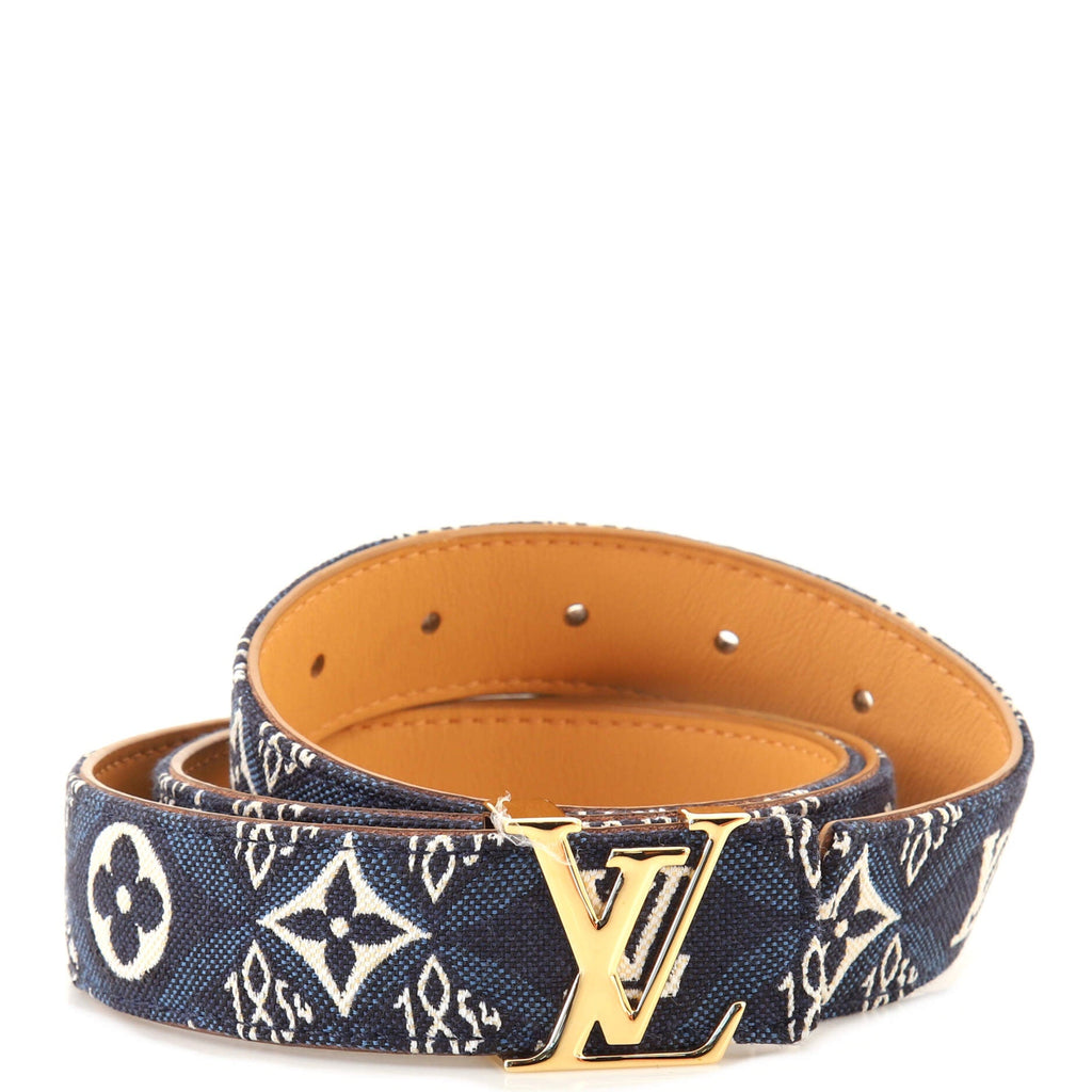 LV Initiales Belt Limited Edition Since 1854 Monogram Jacquard and Leather 85