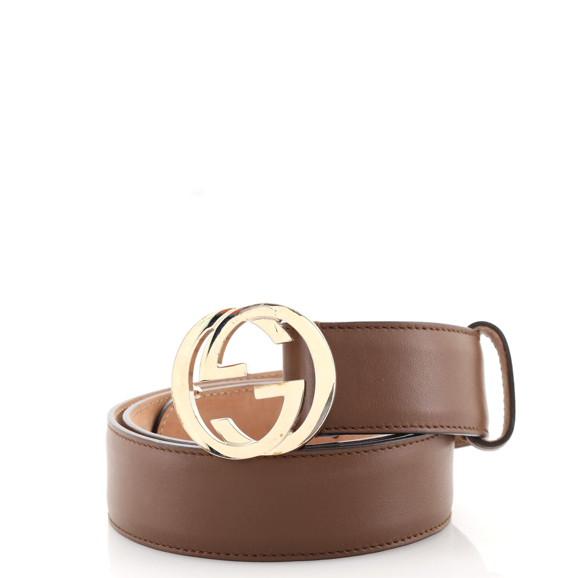 Interlocking G Belt Leather Wide 80