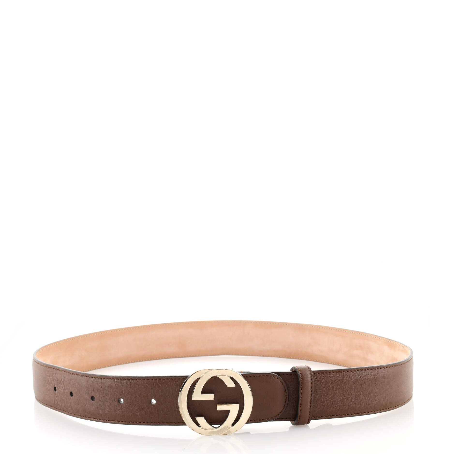 Interlocking G Belt Leather Wide 80