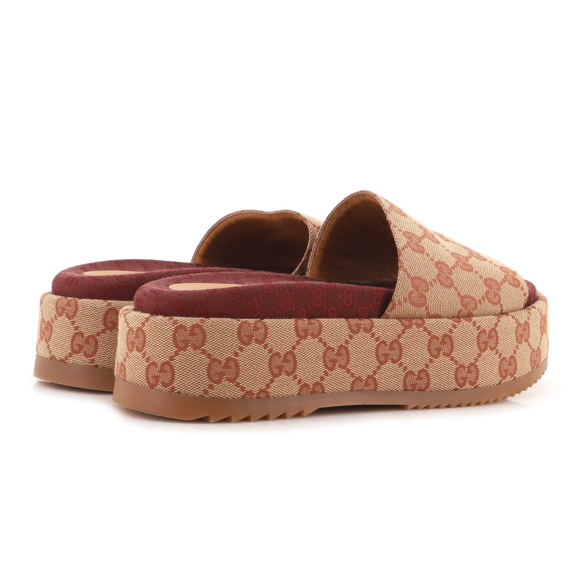 Women's Angelina Platform Slide Sandals GG Canvas