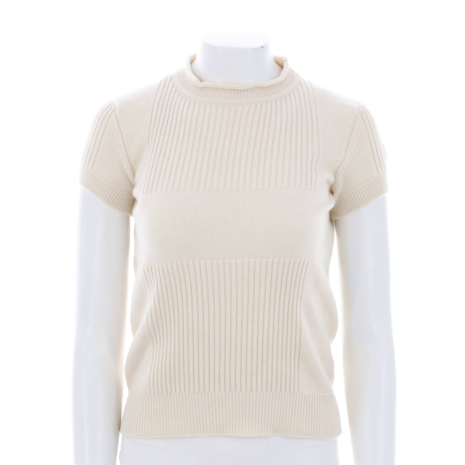 Women's H Short Sleeve Sweater Cashmere