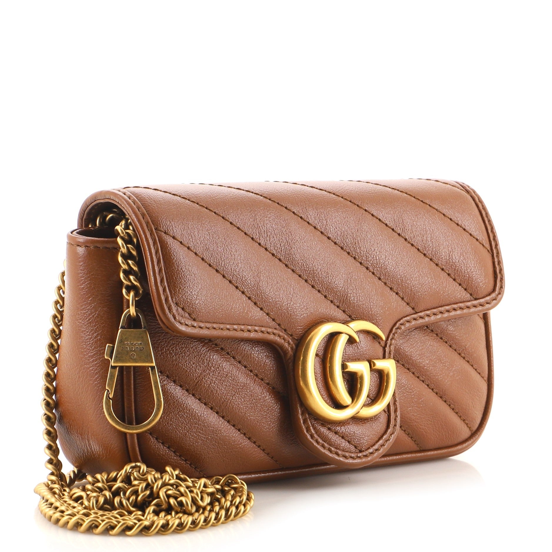 GG Marmont Flap Bag Diagonal Quilted Leather Super Mini