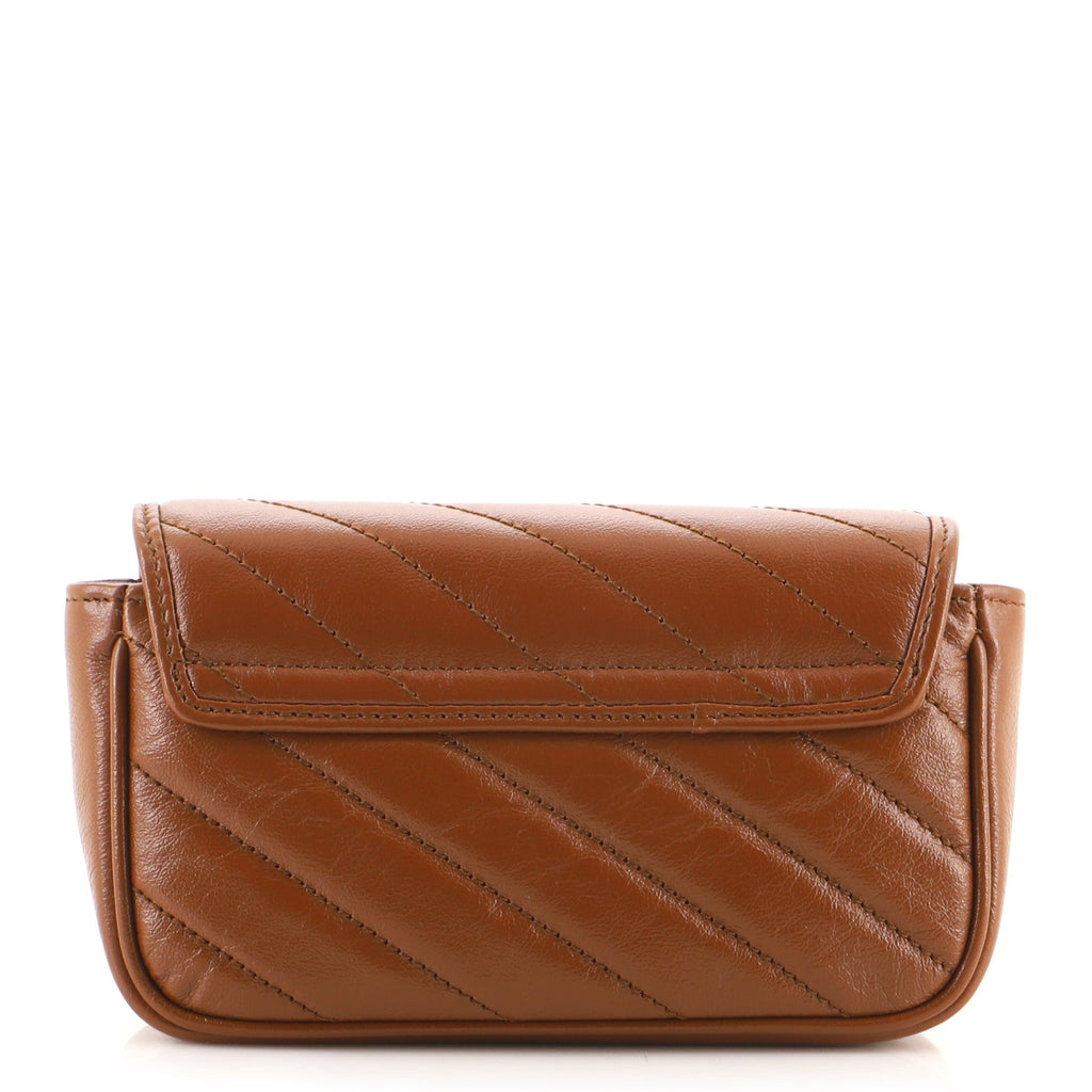 GG Marmont Flap Bag Diagonal Quilted Leather Super Mini