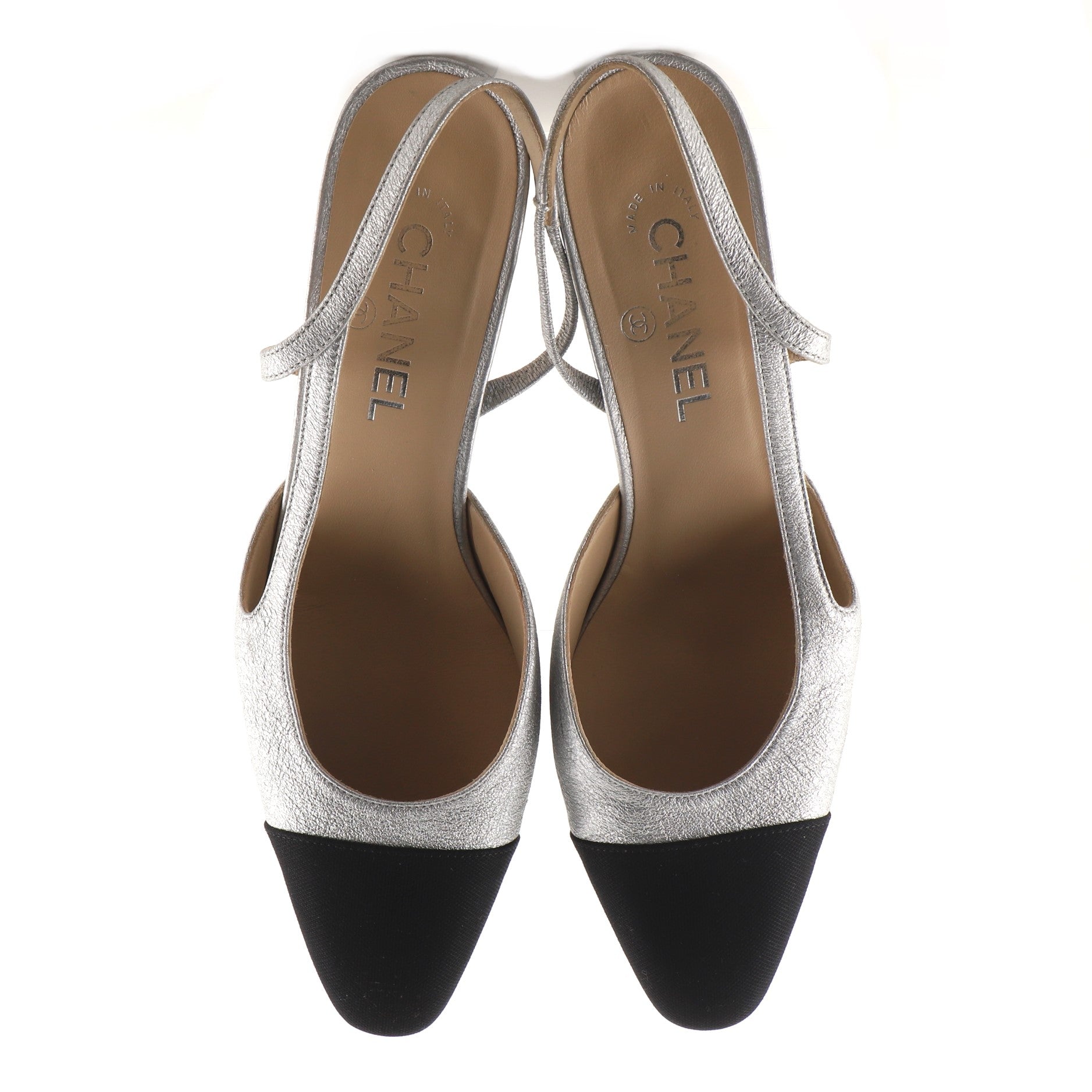 Women’s Cap Toe Slingback Pumps Leather