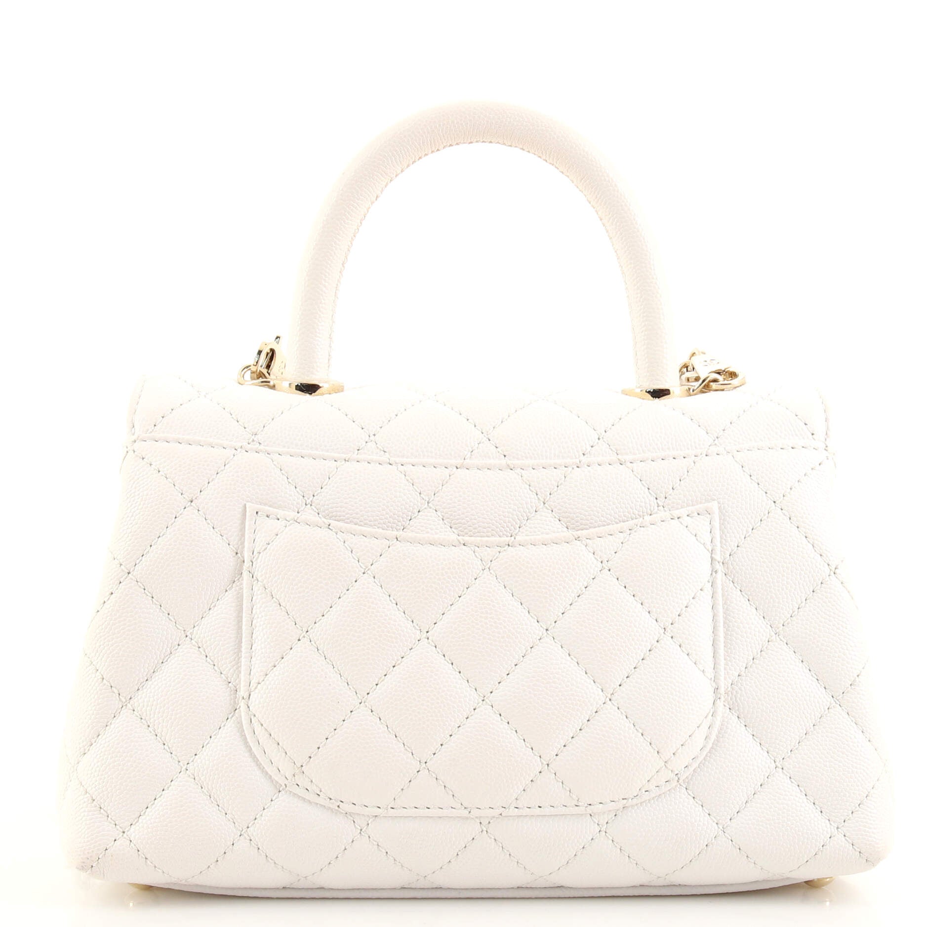 Coco Top Handle Bag Quilted Caviar Mini