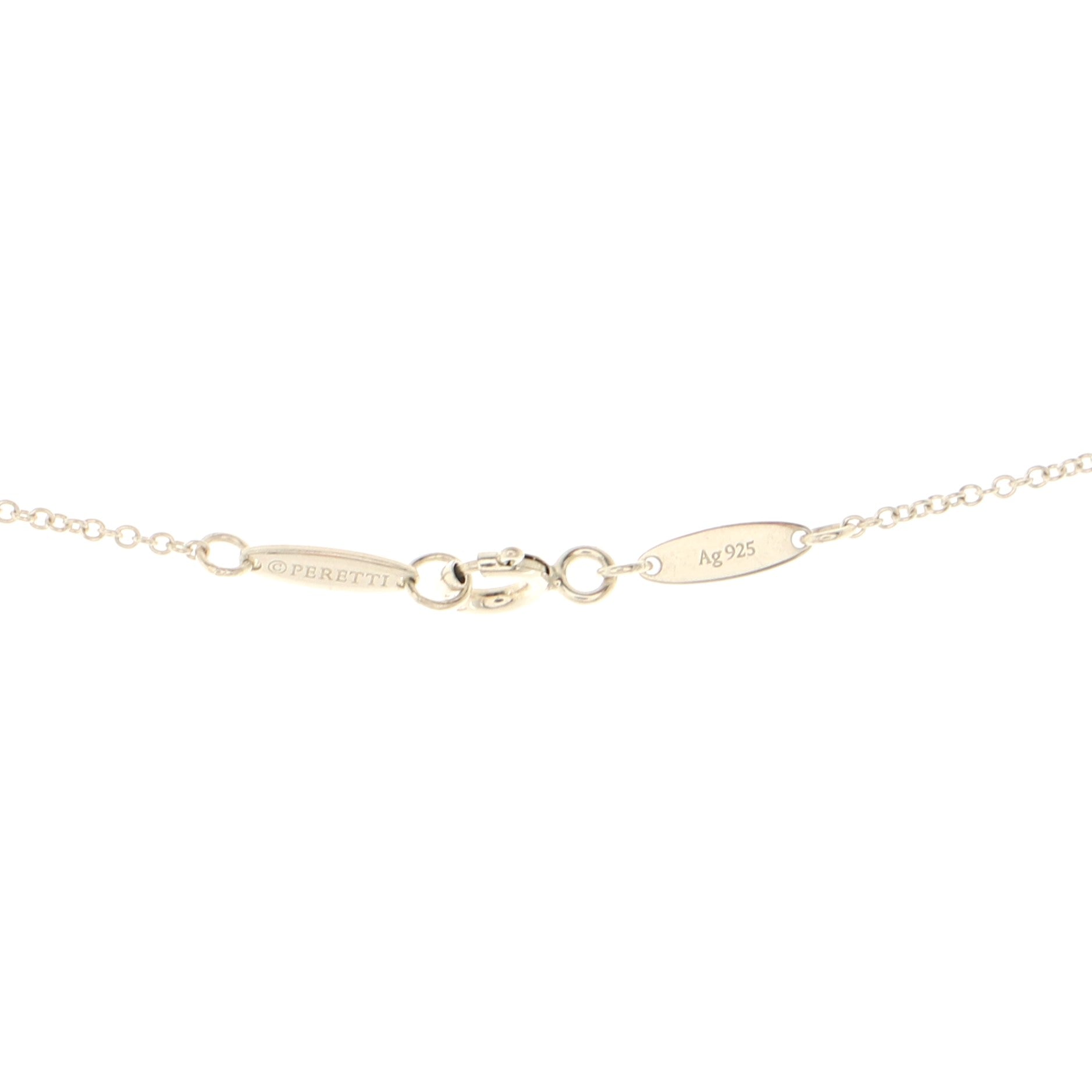 Elsa Peretti Double Open Heart Pendant Necklace Sterling Silver and 18K Rose Gold