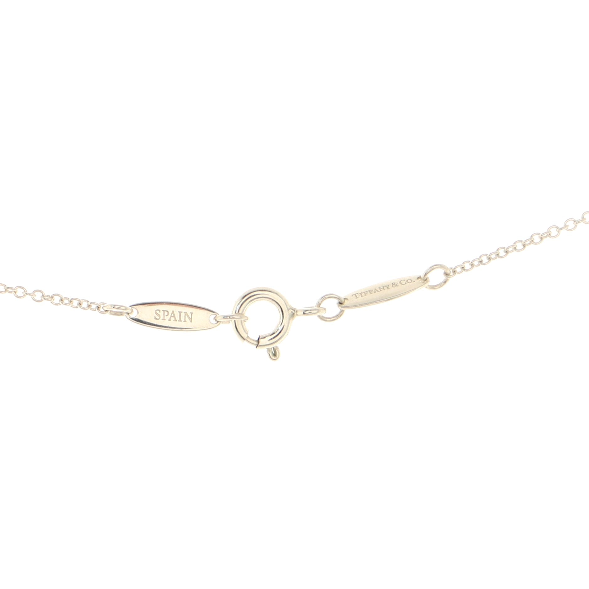 Elsa Peretti Double Open Heart Pendant Necklace Sterling Silver and 18K Rose Gold