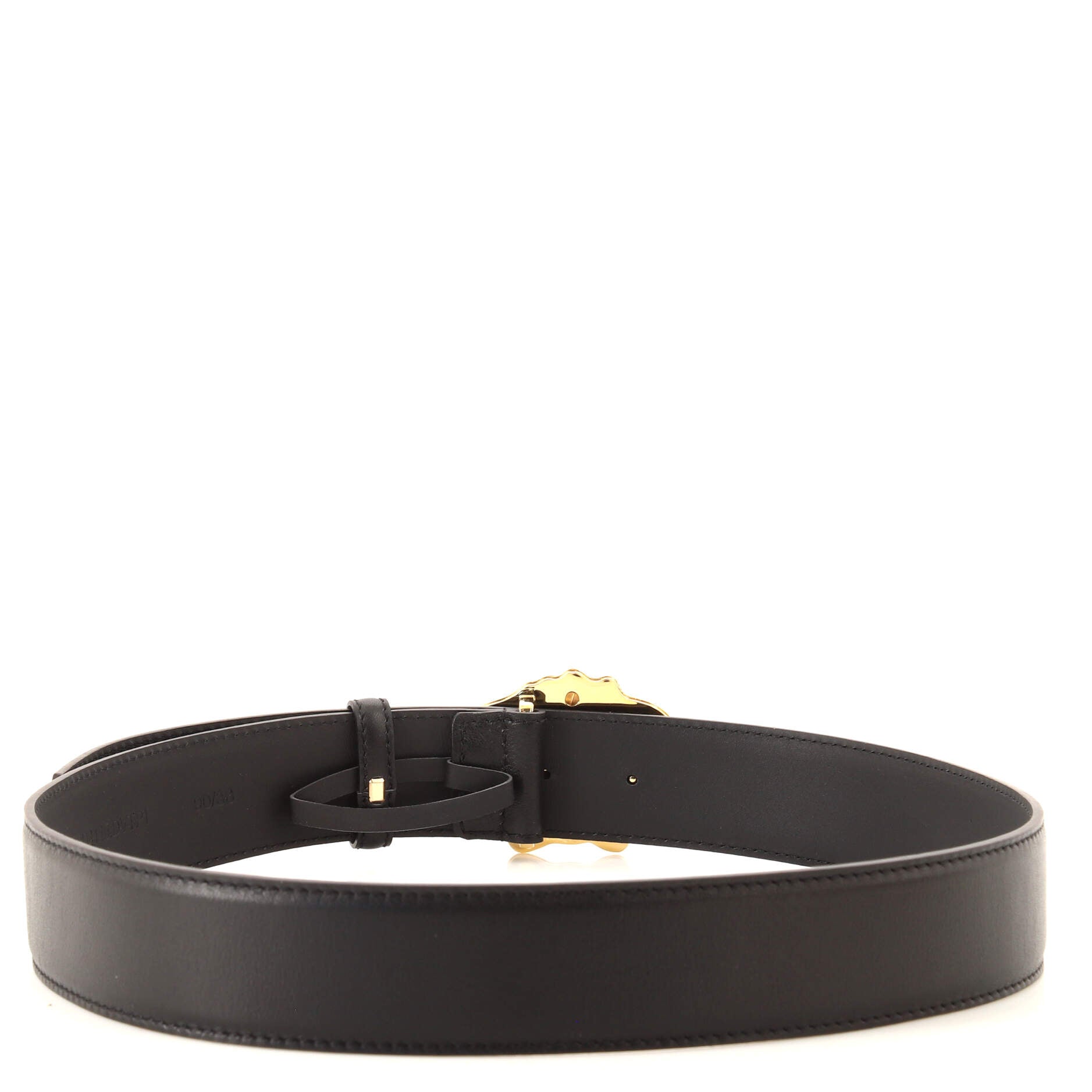 Medusa Buckle Belt Leather Wide 90