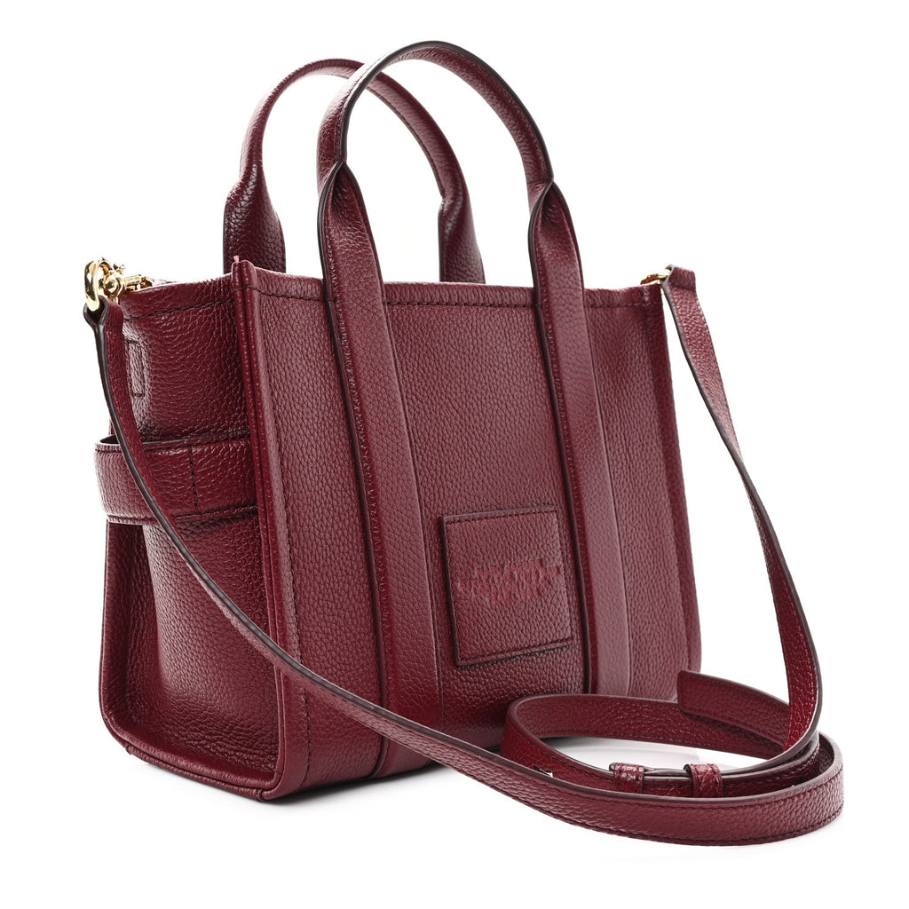 Grained Calfskin Small The Tote Bag Cherry