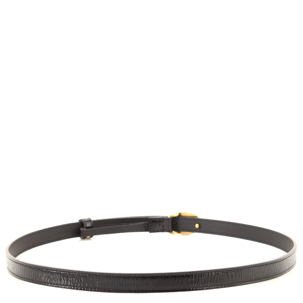 GG Oval Buckle Belt Patent with Enamel Thin 80