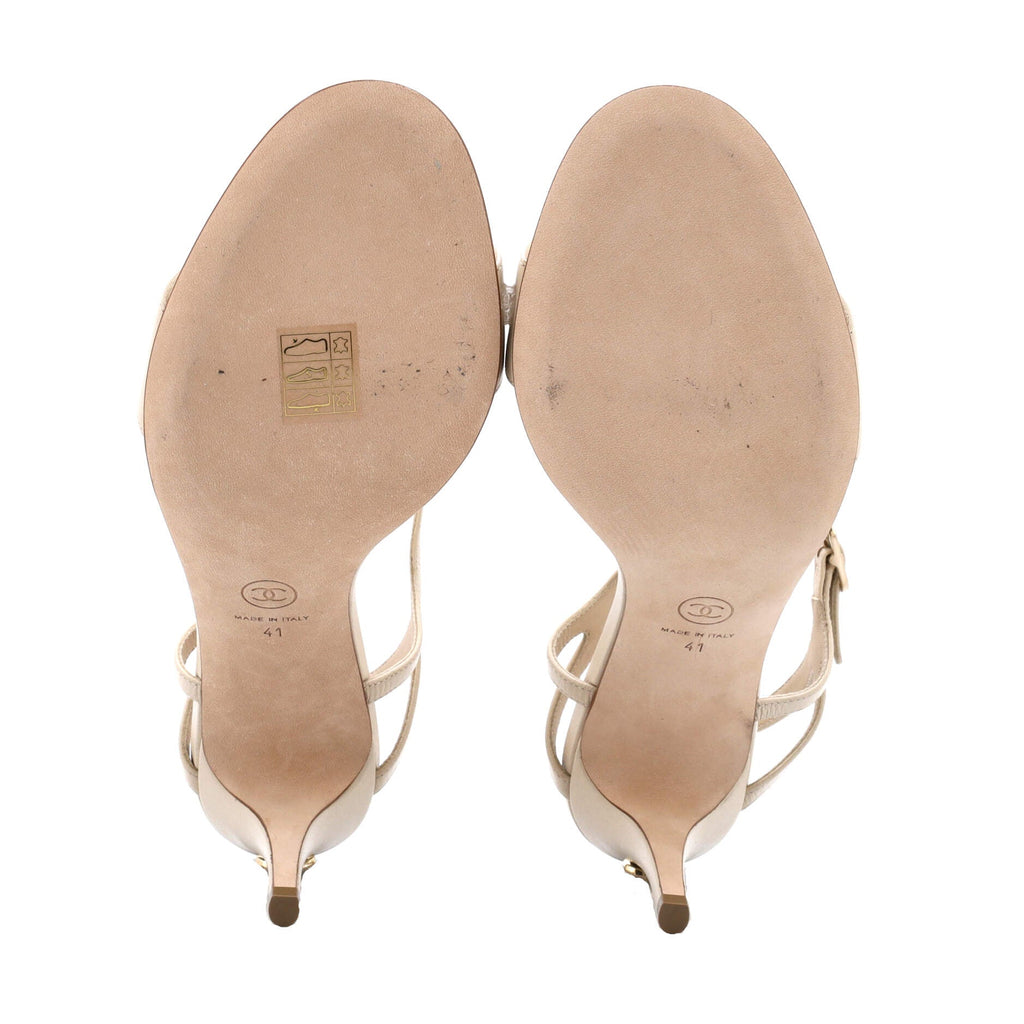 Women's CC Slingback Heel Sandals Leather