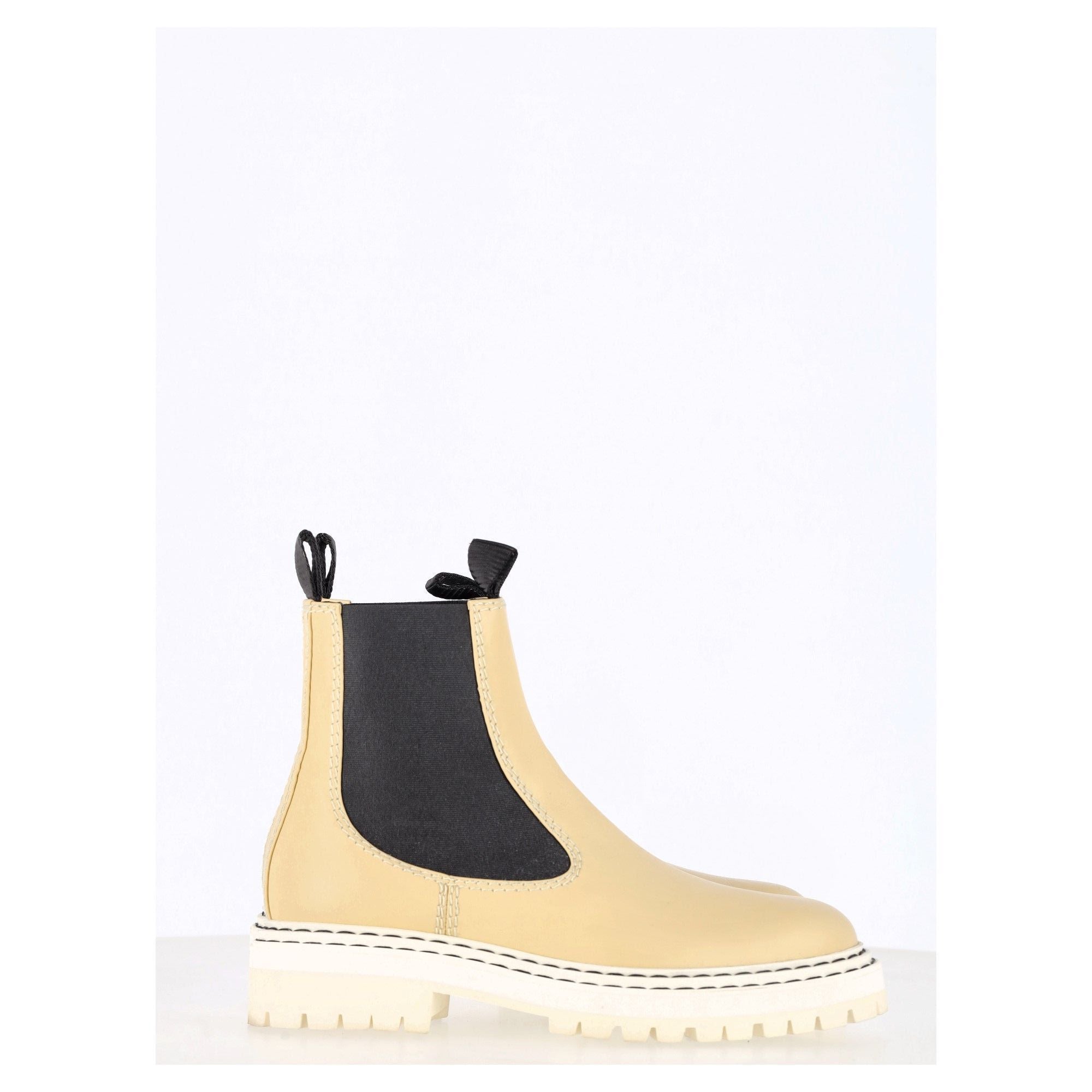 Proenza Schouler Chelsea Ankle Boots in Beige Leather
