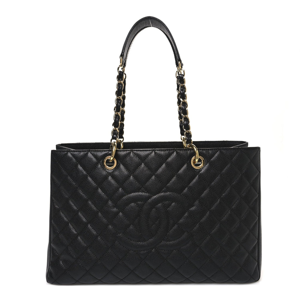 Caviar Quilted XL Grand Shopping Tote GST Black