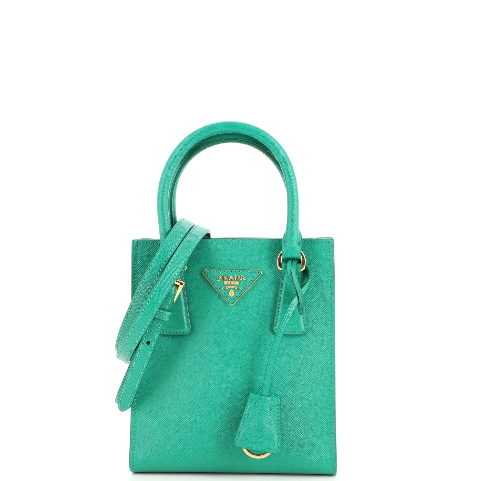 Convertible Open Tote Saffiano Leather Mini