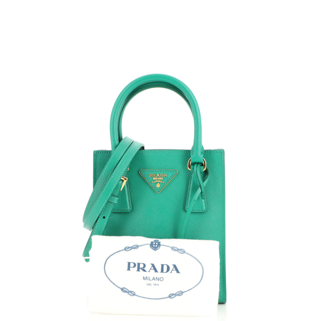 Convertible Open Tote Saffiano Leather Mini