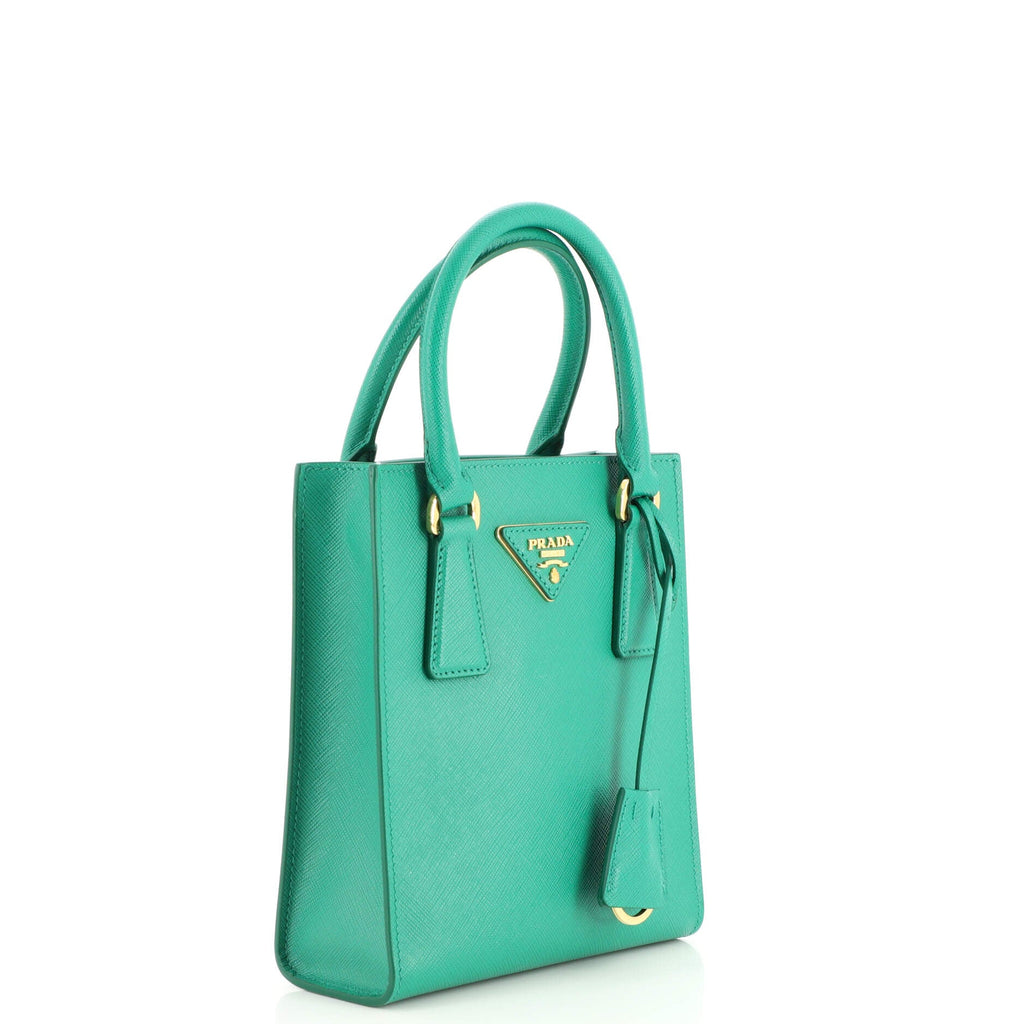 Convertible Open Tote Saffiano Leather Mini
