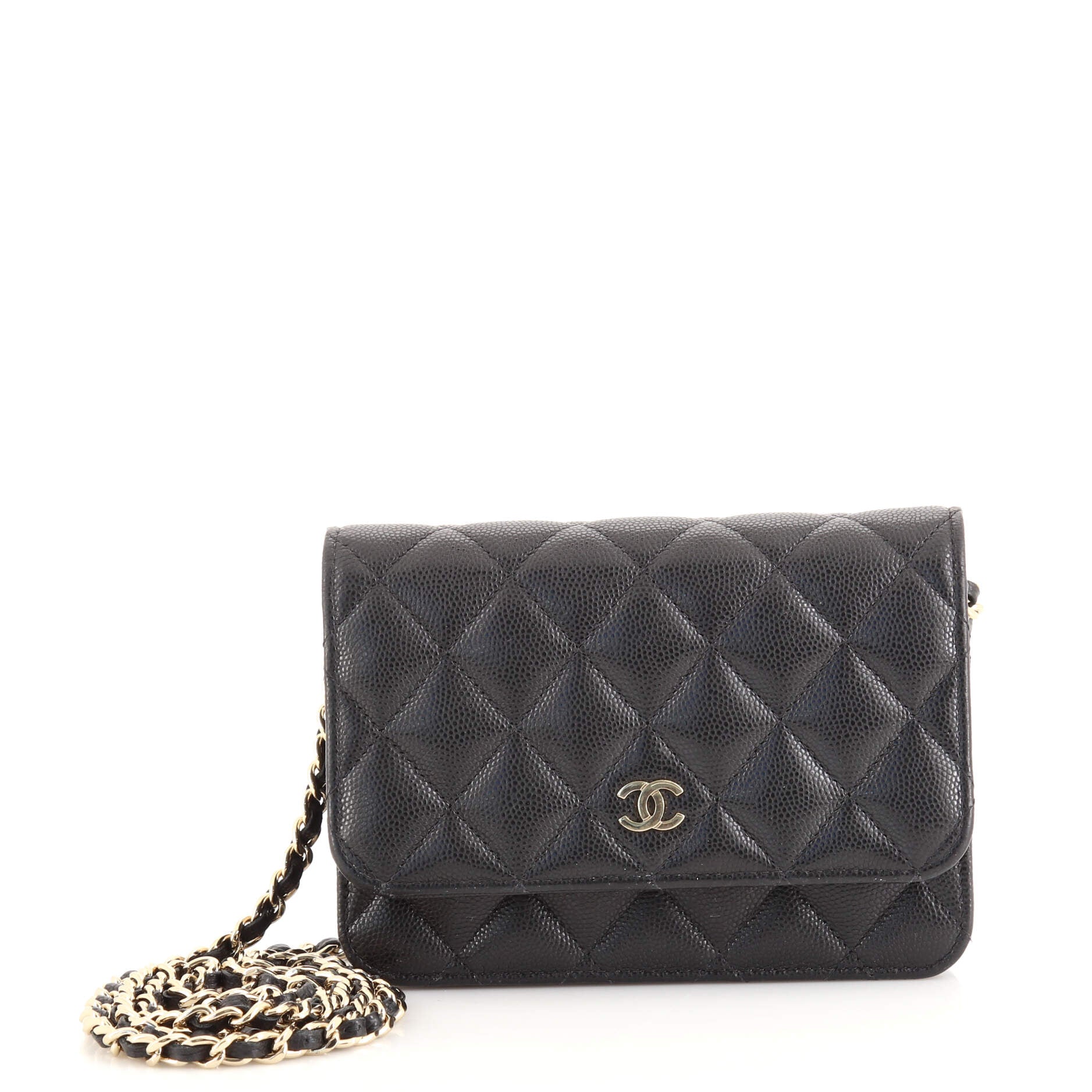 Wallet on Chain Quilted Caviar Mini