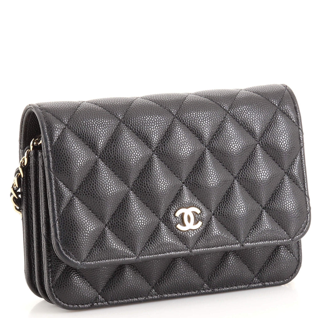 Wallet on Chain Quilted Caviar Mini