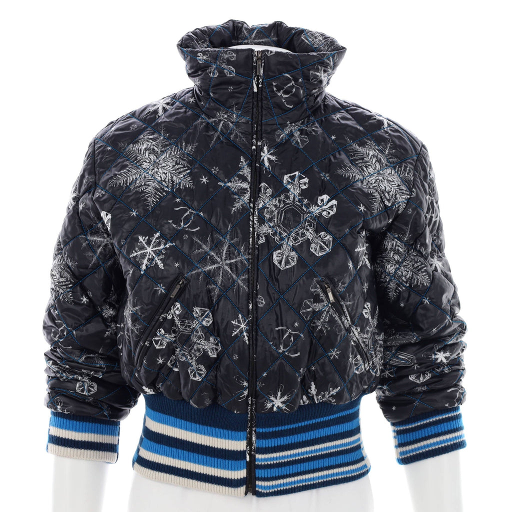 Women's Zip Up Puffer Jacket Printed Polyamide