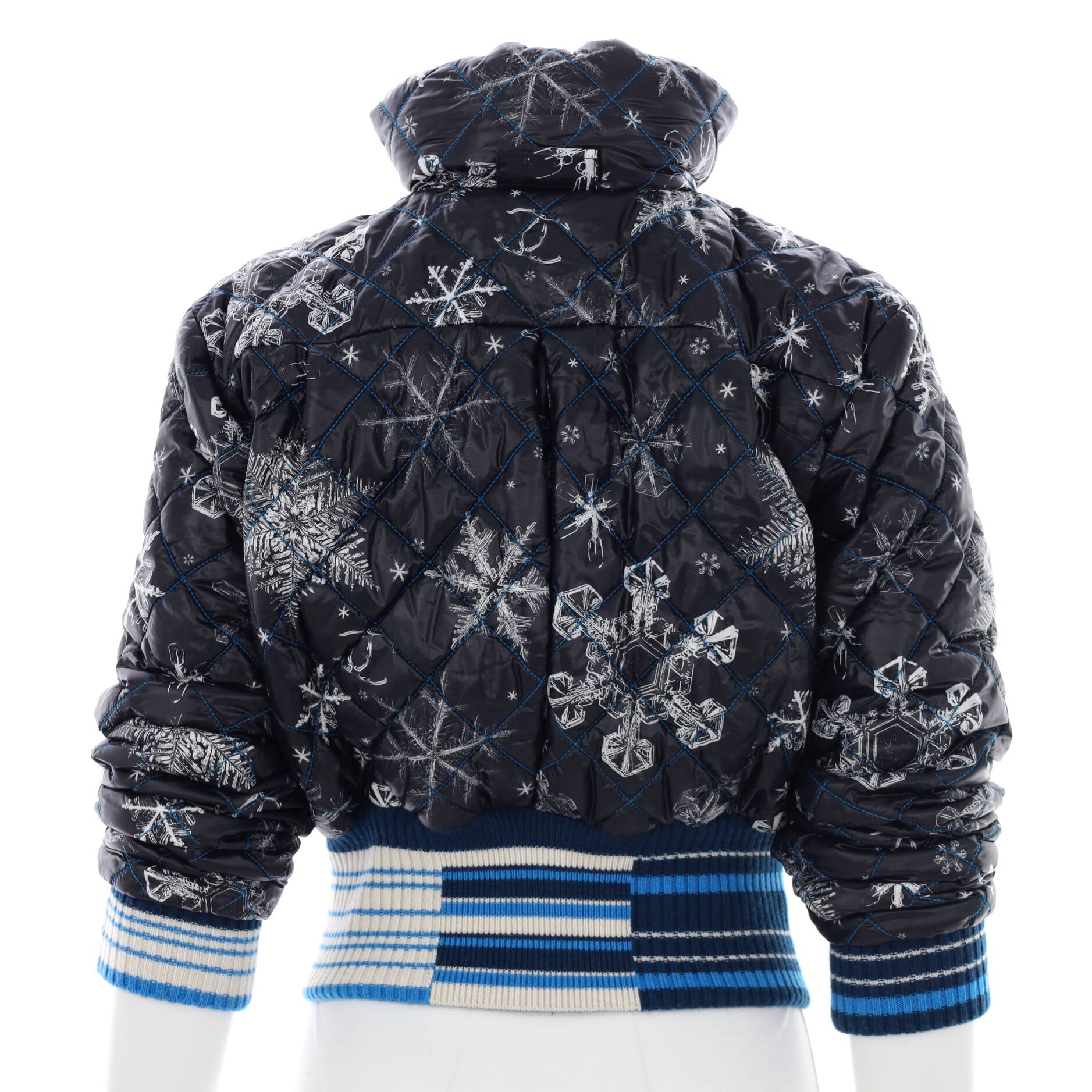 Women's Zip Up Puffer Jacket Printed Polyamide