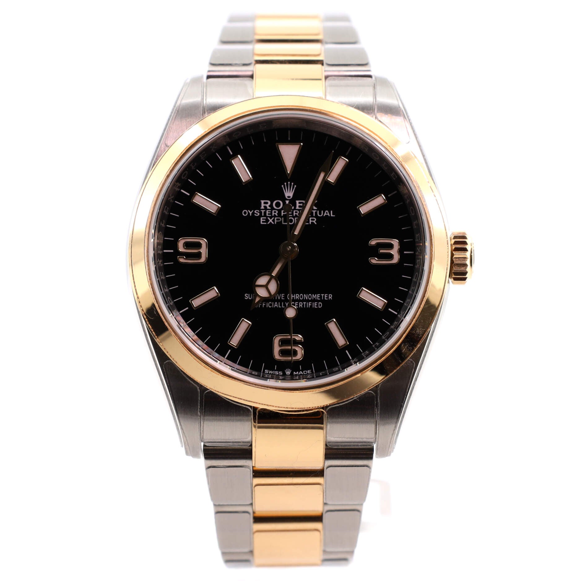 Oyster Perpetual Explorer Automatic Watch Stainless Steel and Yellow Gold 36