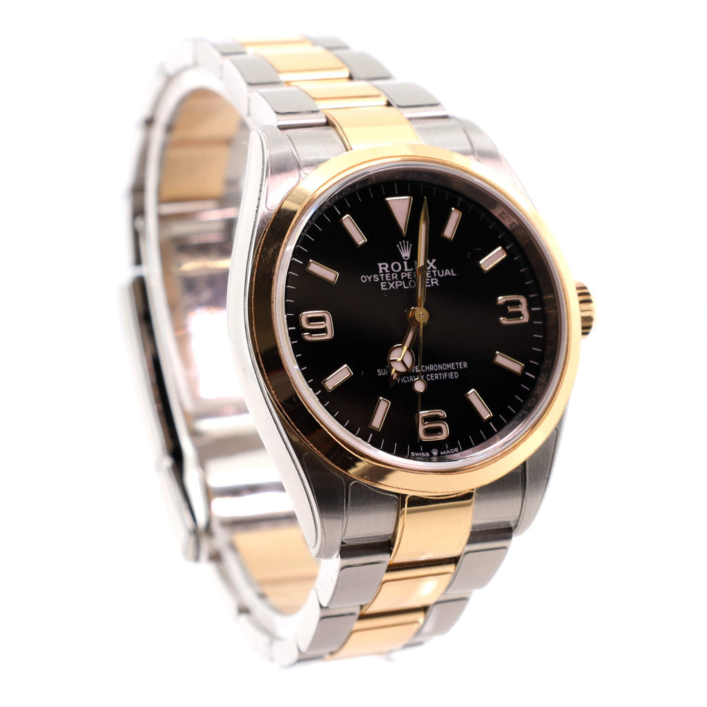 Oyster Perpetual Explorer Automatic Watch Stainless Steel and Yellow Gold 36