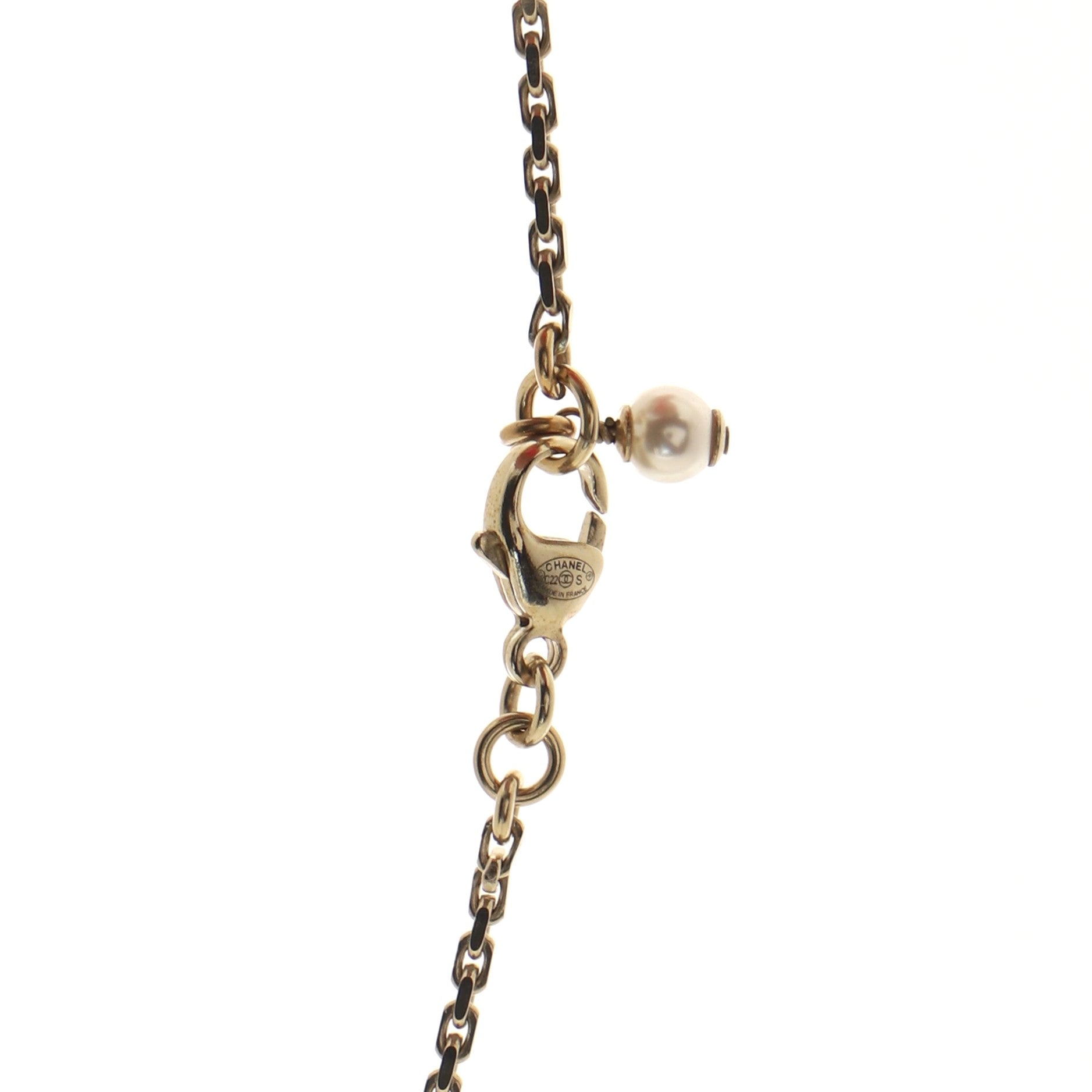 CC No.5  Pendant Necklace Metal with Crystals