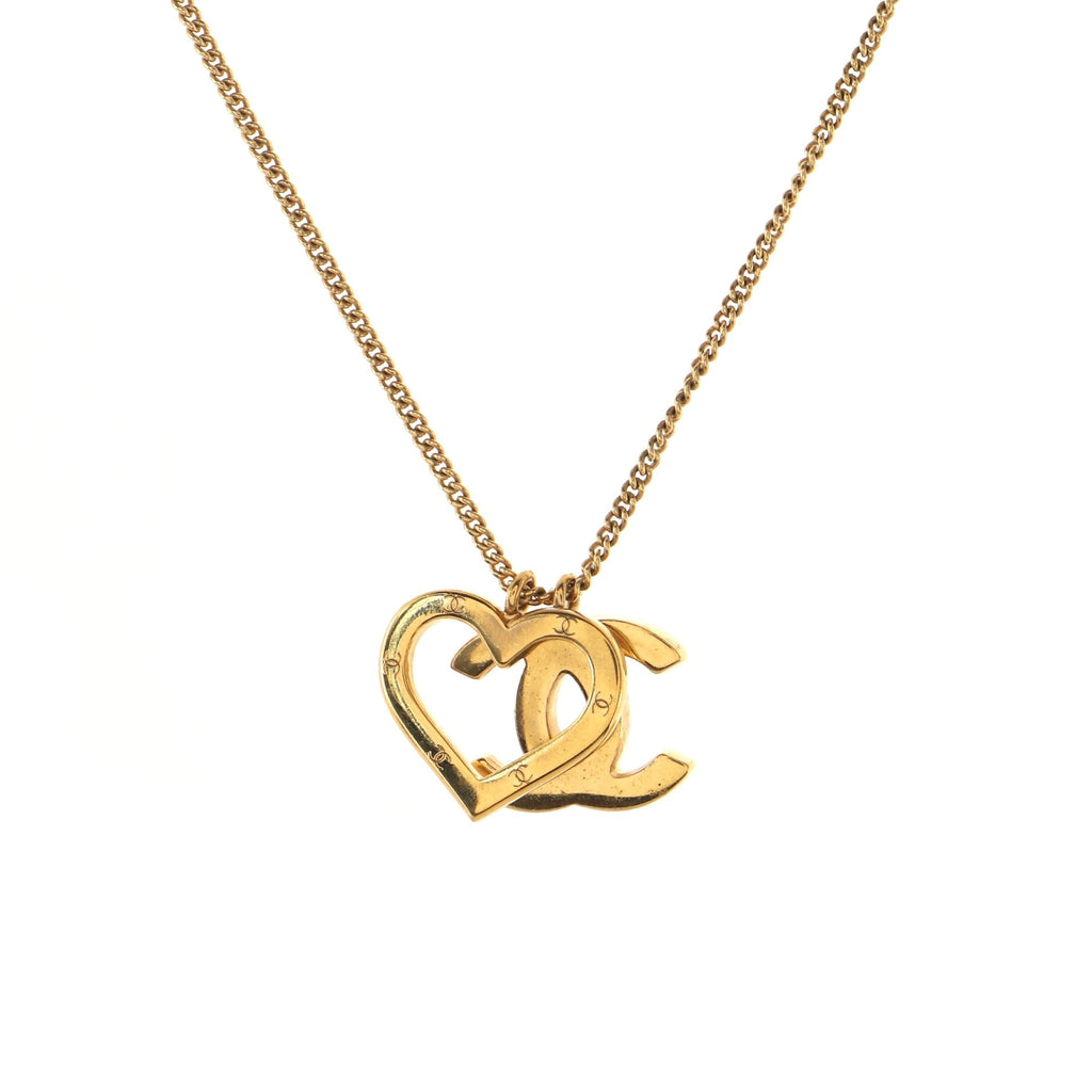 CC Heart Pendant Necklace Metal