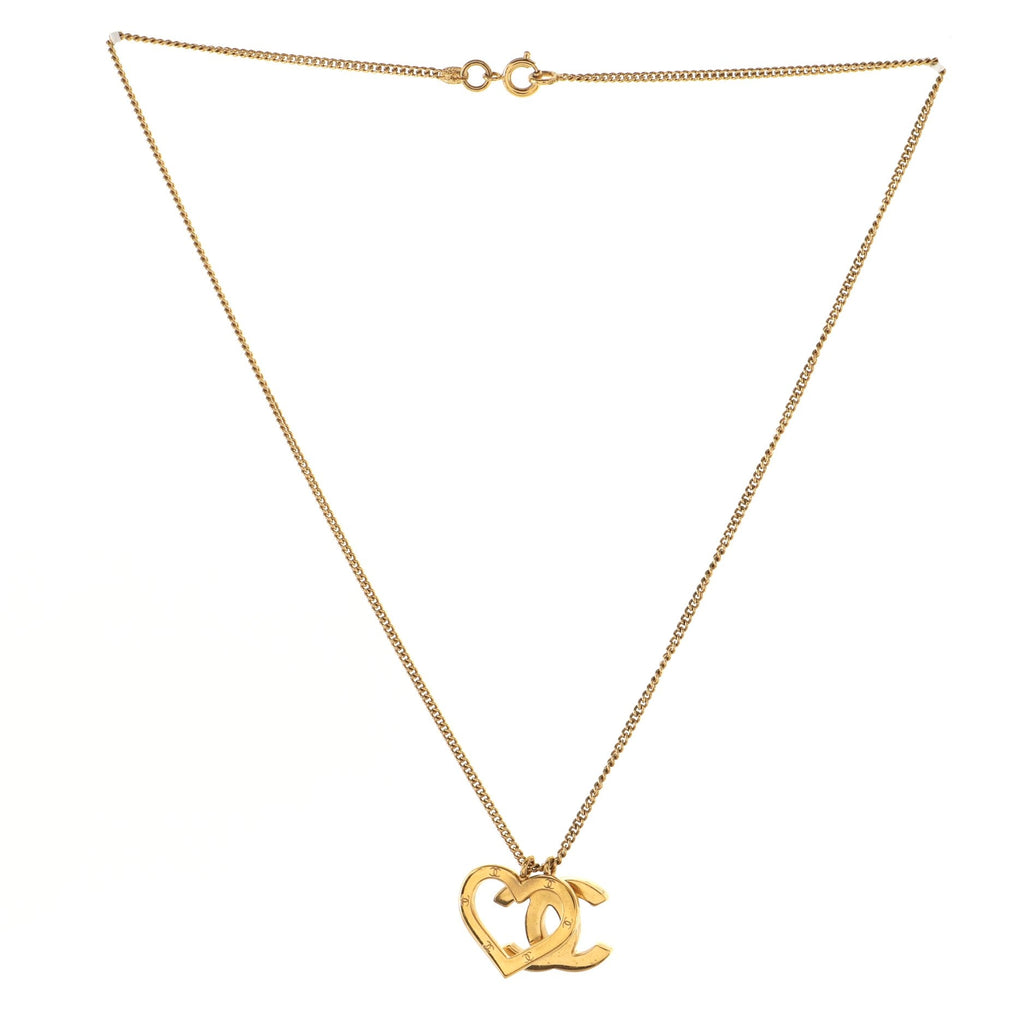 CC Heart Pendant Necklace Metal