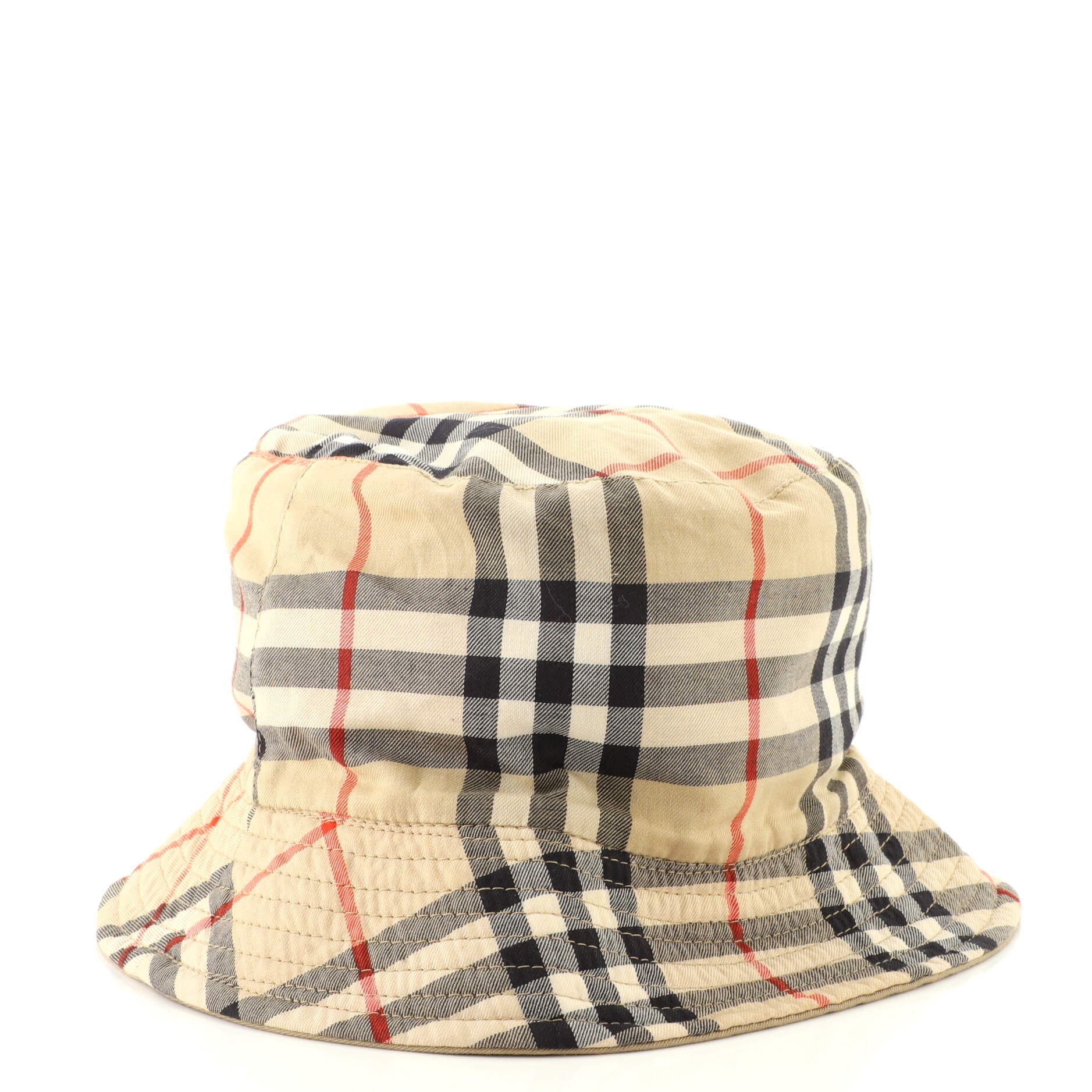 Bucket Hat Vintage Check Canvas
